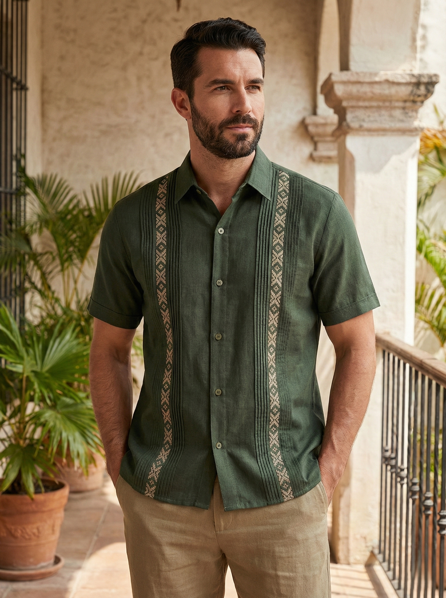 Guayabera Figo Oliva